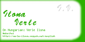 ilona verle business card